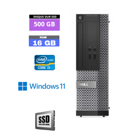 UC DELL OPTIPLEX 3020 SFF  Windows 11 - Ram 16 Go - SSD 500 Go - Core I5 4ème géné - N° 250406 - GRADE B