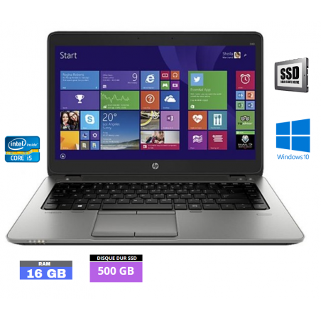 HP 840 G4 I5 -16 Go RAM - SSD 500 Go - Windows 10  - N°250409 - GRADE B