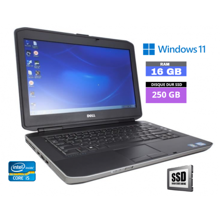 DELL E5430 Core I5 - SSD 250 GO  - RAM 16 Go - Sous Windows 11 -  N°260434 - GRADE B