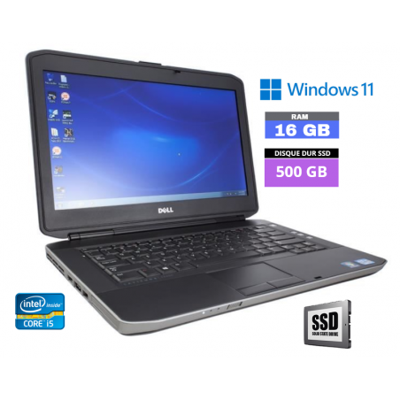 DELL E5430 Core I5 - SSD 500 GO  - RAM 16 Go - Sous Windows 11 -  N°260435 - GRADE B