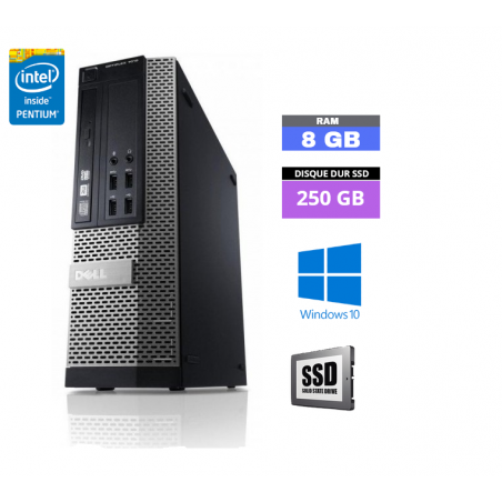 UC DELL 790 SFF - Intel Pentium G630 -  Windows 10 - SSD 250 Go  - Ram 8 Go - N°260410 - GRADE B