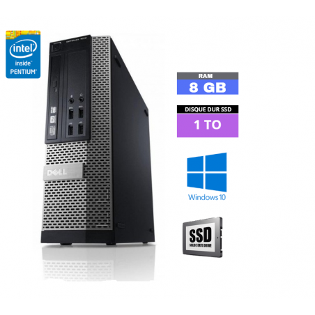UC DELL 790 SFF - Intel Pentium G630 -  Windows 10 - SSD 1 To  - Ram 8 Go - N°260412 - GRADE B