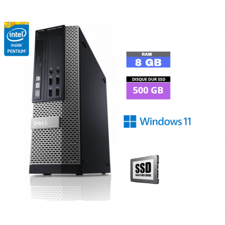 UC DELL 790 SFF - Intel Pentium G630 -  Windows 11 - SSD 500 Go  - Ram 8 Go - N°260416 - GRADE B