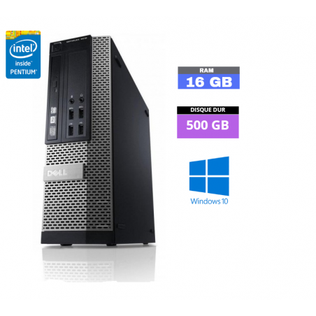 UC DELL 790 SFF - Intel Pentium G630 -  Windows 10 - HDD 500 Go  - Ram 16 Go - N°260419 - GRADE B