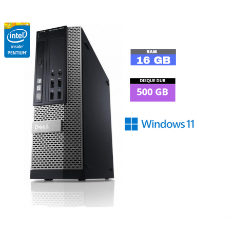 UC DELL 790 SFF - Intel Pentium G630 -  Windows 11 - HDD 500 Go  - Ram 16 Go - N°260424 - GRADE B
