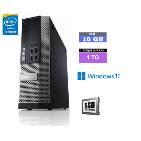 UC DELL 790 SFF - Intel Pentium G630 -  Windows 11 - SSD 1 To  - Ram 16 Go - N°260427 - GRADE B
