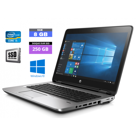 HP 640 G3 - Core I5 - Windows 10 - SSD 250 GO - Ram 8 GO N°260429 - GRADE B