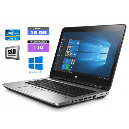 HP 640 G3 - Core I5 - Windows 10 - SSD 1 TO - Ram 16 GO N°260439 - GRADE B