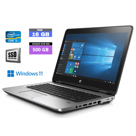 HP 640 G3 - Core I5 - Windows 11 - SSD 500 GO - Ram 16 GO N°260442 - GRADE B