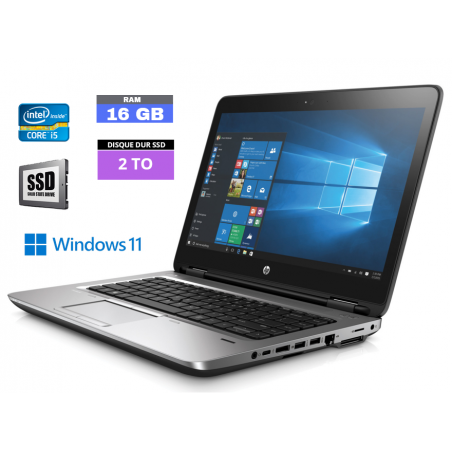 HP 640 G3 - Core I5 - Windows 11 - SSD 2 TO - Ram 16 GO N°260444 - GRADE B