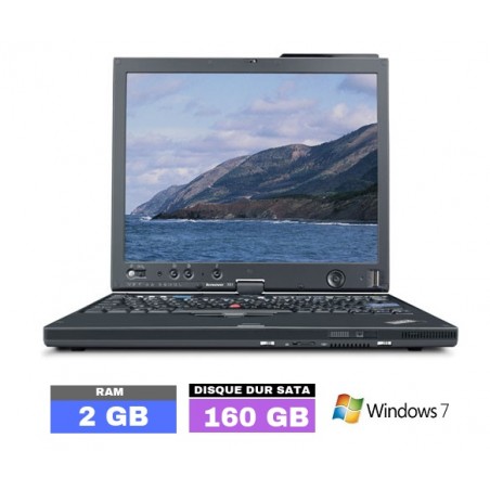 Lenovo Thinkpad X61 sous Windows 7 - Ram 2 Go- N°010880 - GRADE B