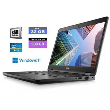 DELL LATITUDE E5490 - CORE I5 - Windows 11 - 32 GO RAM - SSD 500 GO - N°020514 - GRADE B