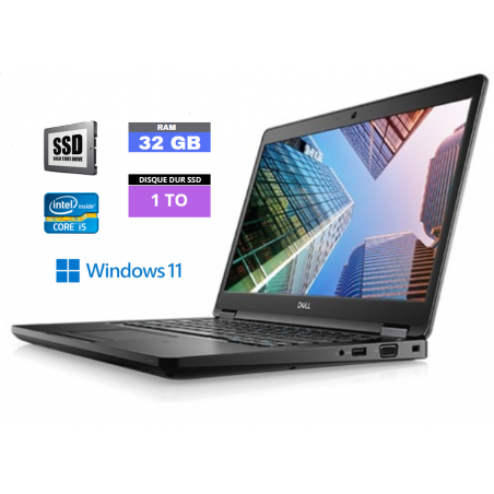 DELL LATITUDE E5490 - CORE I5 - Windows 11 - 32 GO RAM - SSD 1 TO - N°020515 - GRADE B