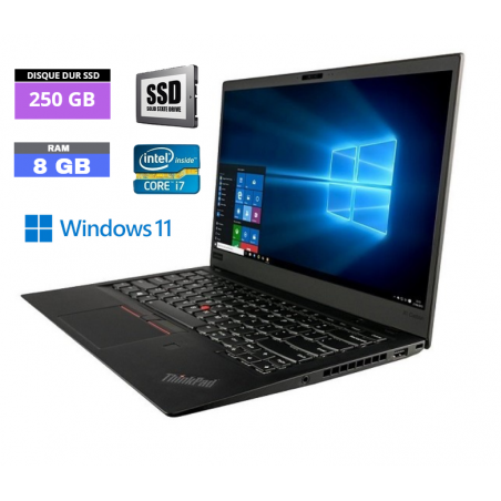 LENOVO X1 CARBON Core I7 - GRADE B - Windows 11 - Ram 8 Go - SSD 250 Go - N°030503