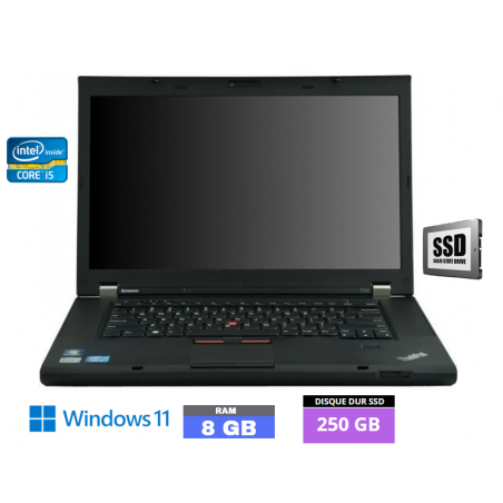 LENOVO T520 Core I5 - Windows 11 - RAM 8 Go - SSD 250 Go - N°100502 - GRADE D