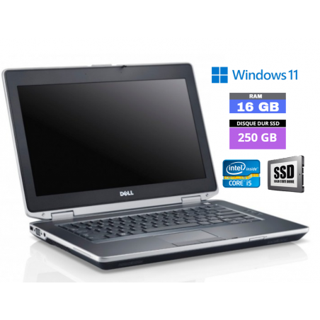 DELL E6430 Sous Windows 11 Core I5 - SSD 250 GO - Ram 16 Go - N°100510 - GRADE B