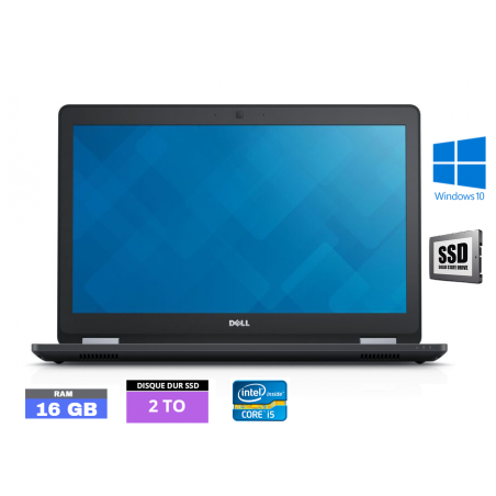 DELL LATITUDE E5570 Windows 10 - SSD 2 TO - Core I5 - Ram 16 Go  - N°210429 - GRADE B