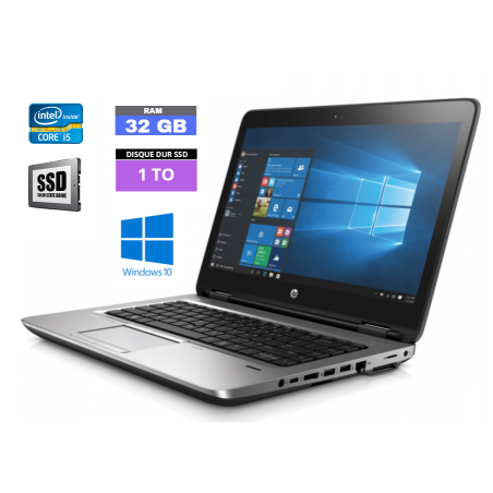 HP 640 G3 - Core I5 - Windows 10 - SSD 1 TO - Ram 32 GO N°230511 - GRADE B