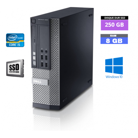 Dell 9020 SFF CORE-I5 - Ram 8 GO - SSD 250 GO Windows 10 N°260502 - GRADE B