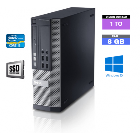 Dell 9020 SFF CORE-I5 - Ram 8 GO - SSD 1 TO Windows 10 N°260504 - GRADE B