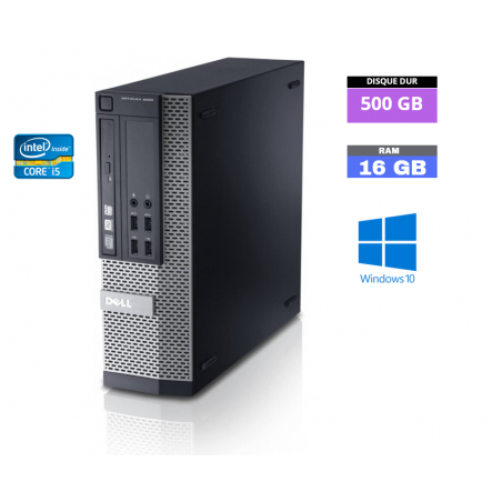 Dell 9020 SFF CORE-I5 - Ram 16 GO - HDD 500 GO Windows 10 N°260519 - GRADE B