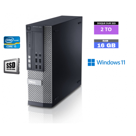 Dell 9020 SFF CORE-I5 - Ram 16 GO - SSD 2 TO Windows 11 N°260527 - GRADE B