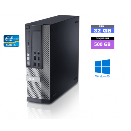 Dell 9020 SFF CORE-I5 - Ram 32 GO - HDD 500 GO Windows 10 N°260528 - GRADE B