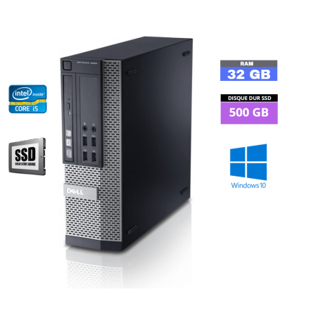 Dell 9020 SFF CORE-I5 - Ram 32 GO - SSD 500 GO Windows 10 N°260530 - GRADE B