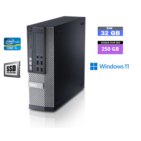 Dell 9020 SFF CORE-I5 - Ram 32 GO - SSD 250 GO Windows 11 N°260533 - GRADE B