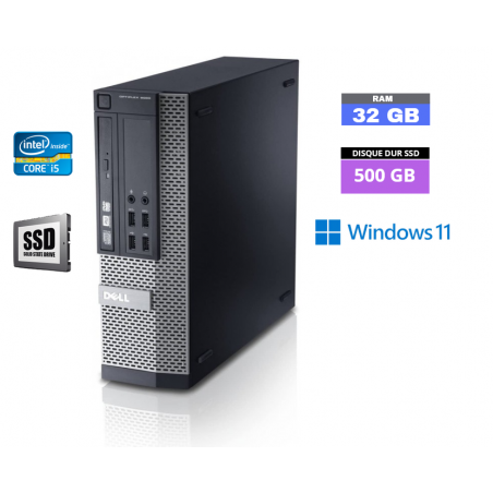 Dell 9020 SFF CORE-I5 - Ram 32 GO - SSD 500 GO Windows 11 N°260534 - GRADE B