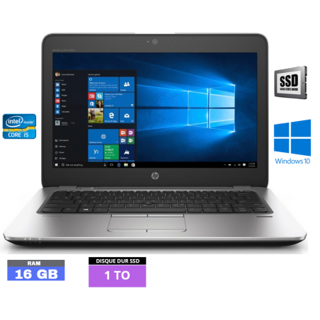 HP 820 G4 - RAM 16 GO - SSD 1 TO - Windows 10 - N°300520 - GRADE B