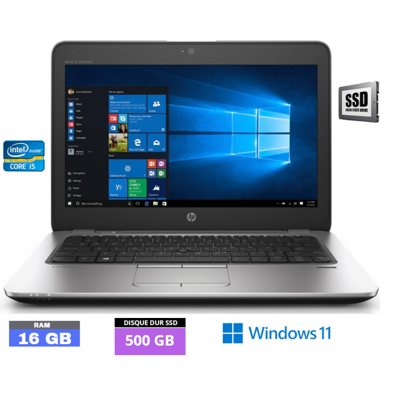 HP 820 G4 - RAM 16 GO - SSD 500 GO - Windows 11 - N°300523 - GRADE B