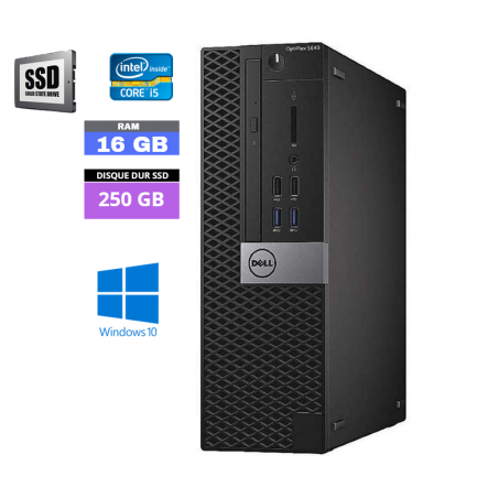 DELL 5040 SFF  Windows 10 - Core I5 -  SSD 250 Go - Ram 16 Go - N°010602 - GRADE B