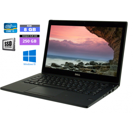 DELL E7280 Sous Windows 10 - Ram 8 Go-  Core I5 - SSD 250 Go  - Grade B - N°020617
