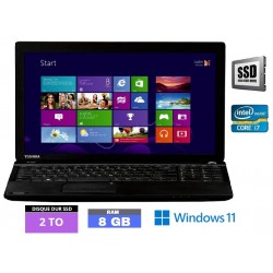 TOSHIBA Satellite Pro C50 - Celeron 1005M - Windows 11 -  SSD 2 To - Ram 8 Go - Grade B - N°260613