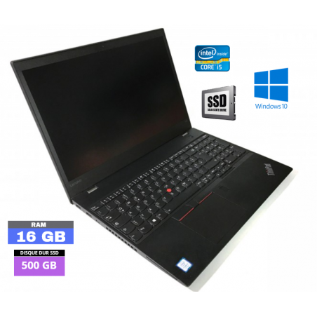 LENOVO T550 - Core I5  - Windows 10 - SSD 500 Go - Ram 16 Go - N°190706 - GRADE B