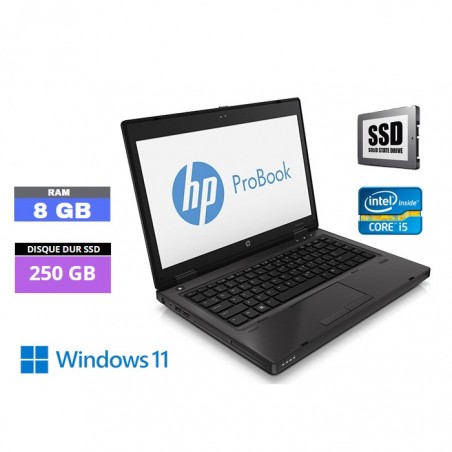 HP PROBOOK 6470B - Windows 11 - Intel Core i5 - 8 Go RAM - SSD 250 GO - N°250723 - GRADE D