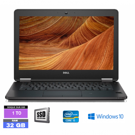 DELL LATITUDE E5580 Windows 10 - SSD 1 TO - Core I5 - Ram 32 Go  - N°20112305 - GRADE B