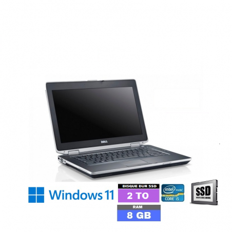 DELL E6430 Sous Windows 11 Core I5 - SSD 2TO   -  Ram 8 Go- N°260115 - GRADE B