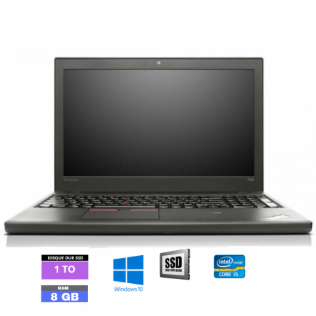 LENOVO T560 - Core I5 6EME GENERATION - WEBCAM - Windows 10 - SSD 1 To - Ram 8 Go - N°240402 - GRADE B