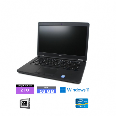 DELL E5450 Core I5 Sous Windows 11 - SSD 2 TO - Ram 16 Go - WEBCAM - N°110408 - GRADE B
