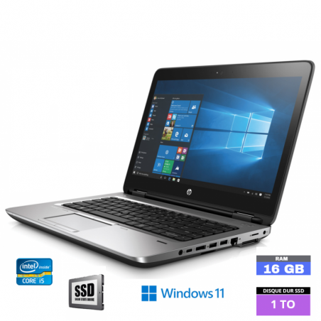 HP 640 G3 - Core I5 - Windows 11 - SSD 1 TO - Ram 16 GO N°260443 - GRADE B
