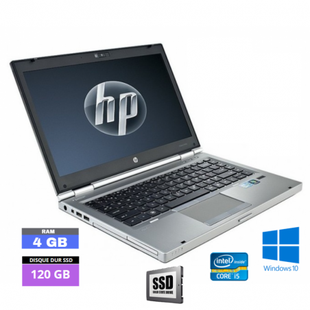 HP ELITEBOOK 8440P Sous Windows 10 - CORE I5 - SSD 120 Go - WEBCAM - Ram 4 Go - N°030504 - GRADE D