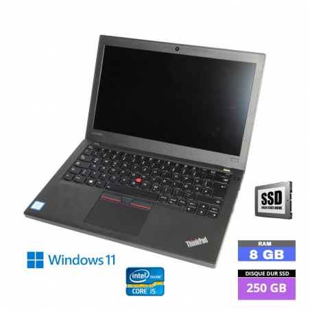 LENOVO THINKPAD X270 - Core I5 - Windows 11 - SSD 250 GO - Ram 8 Go - N°030502 - GRADE D