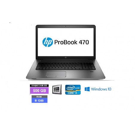 HP 470 G2 i3-Windows 10- RAM 8 go - SSD 500 go-n°23112318