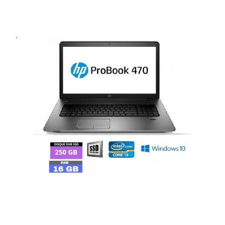 HP 470 G2 i3-Windows 10- RAM 16 go - SSD 250 go-n°24112301