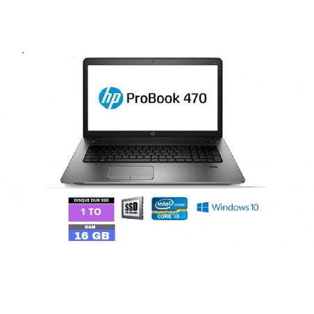 HP 470 G2 i3-Windows 10- RAM 16 go - SSD 1 to-n°24112303
