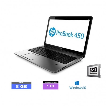 HP Probook 450 G1 Core i5 - SSD 1 to- 8Go RAM  sous Windows 10  - N°2611232 - GRADE B