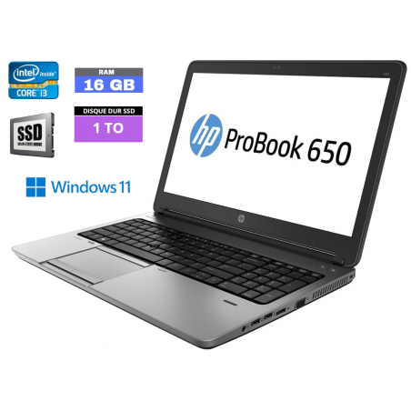 HP PROBOOK 650 G1 I5 - RAM 16 go - SSD 1 To - Windows 11 - N°2711235