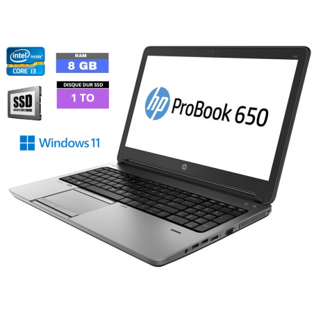 HP PROBOOK 650 G1 I5 - RAM 8 go - SSD 1 To - Windows 11 - N°27112314